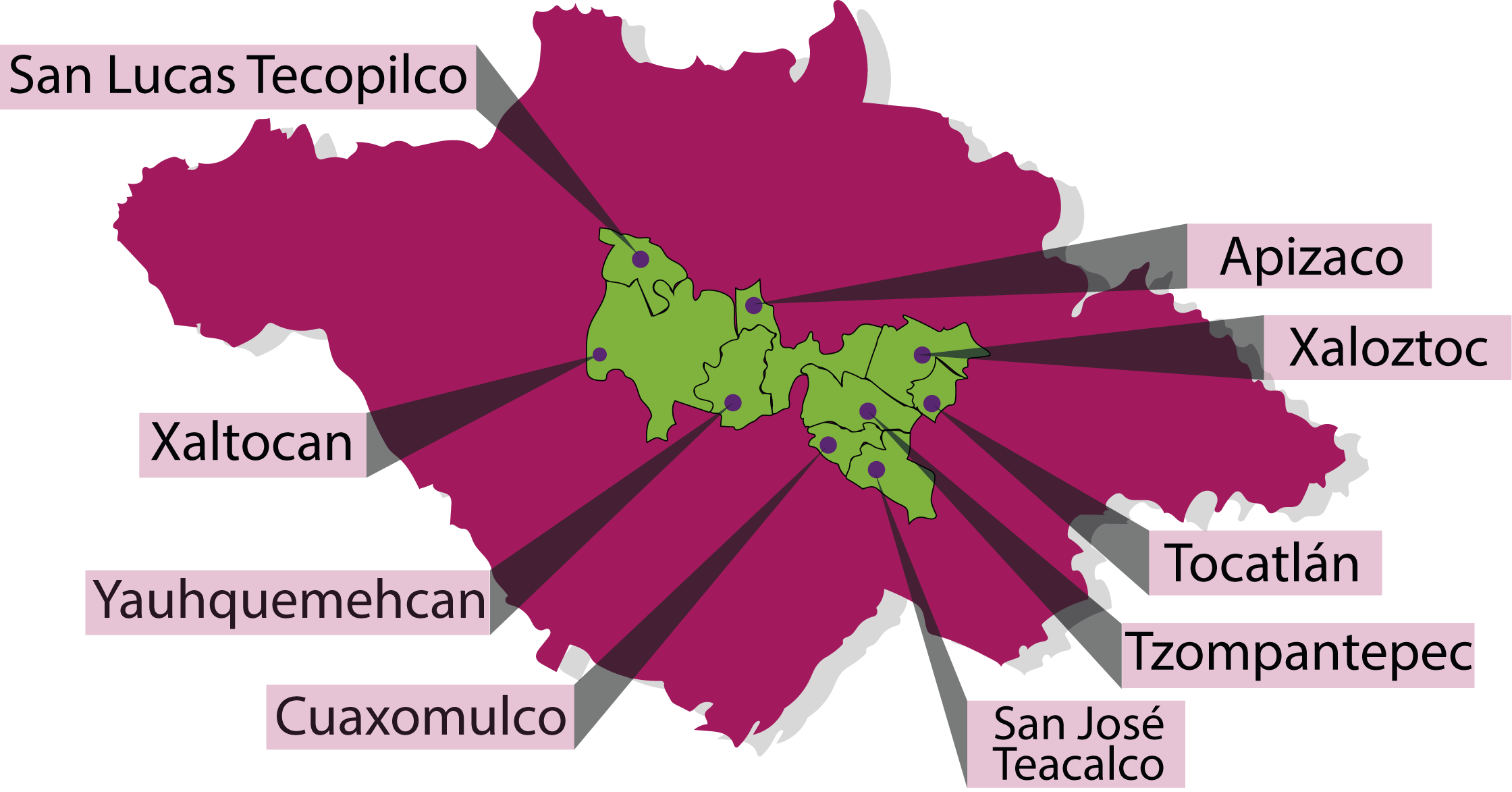 mapa recaudadora Apizaco