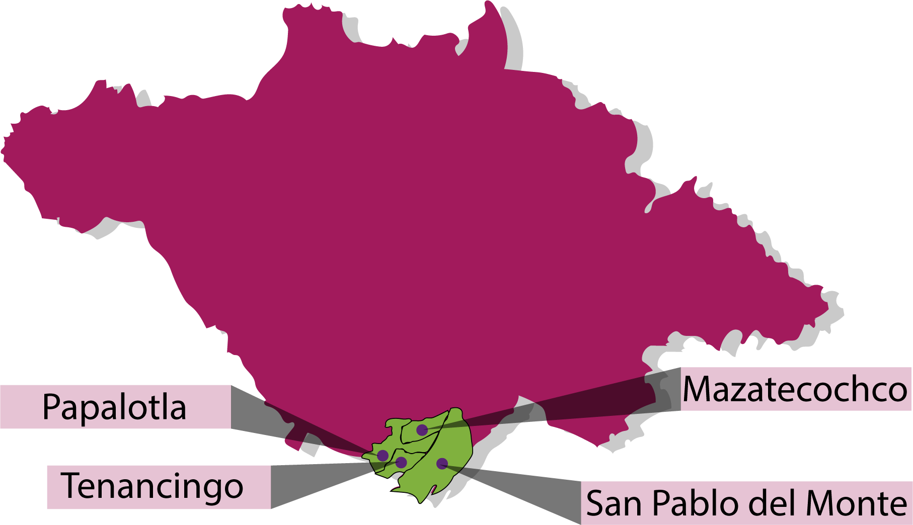 mapa recaudadora San Pablo del Monte