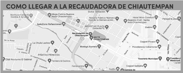 como llegar a recaudadora Chiautempan